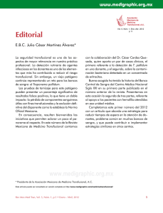 Editorial - Asociación Mexicana de Medicina Transfusional AC