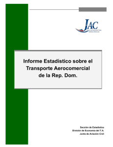Informe Estadístico sobre el Transporte Aerocomercial de la