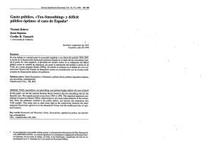 `tax-smoothing` y déficit público óptimo: el caso de España