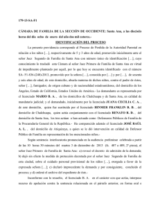 179-13-SA-F1 CÁMARA DE FAMILIA DE LA SECCIÓN DE