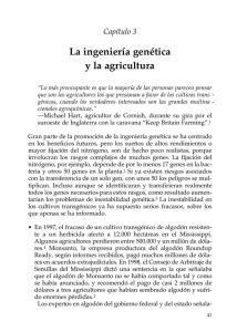 La ingeniería genética y la agricultura