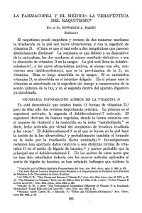 la farmacopea y el mgdico: la terapéutica del raquitismo