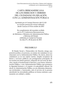 Carta Iberoamericana de los Derechos y Deberes del Ciudadano en