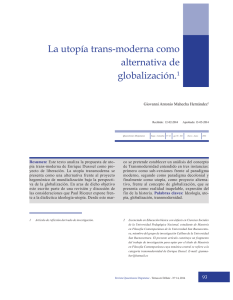 La utopía trans-moderna como alternativa de globalización.1