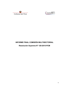 El Informe Final de la Comisión Multisectorial