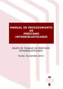 manual de procedimiento de préstamo interbibliotecario