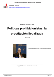 Políticas prohibicionistas: la prostitución ilegalizada