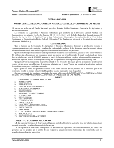 Normas Oficiales Mexicanas ZOO NOM-001-ZOO