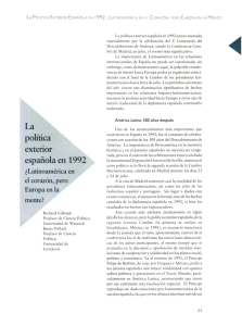 política exterior española en 1992