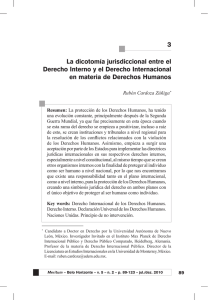 3 la dicotomía jurisdiccional entre el Derecho Interno y el Derecho