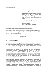 Estatuto de Profesionalización Docente. Decreto Ley 1278/2002