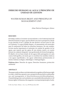 derecho humano al agua y principio de unidad de gestión water