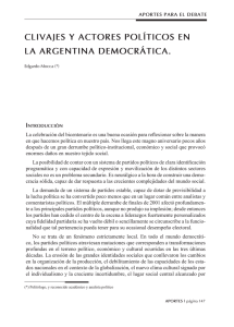 clivajes y actores políticos en la argentina democrática.
