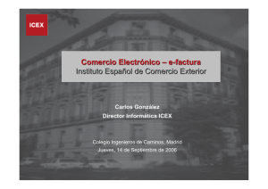 Comercio Electrónico – e-factura Instituto Español de Comercio