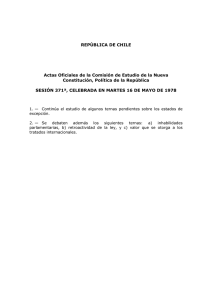 REPÚBLICA DE CHILE Actas Oficiales de la Comisión de Estudio