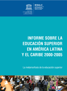 Informe sobre la Educación Superior en América Latina y el