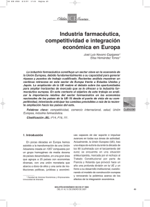 Industria farmacéutica, competitividad e integración