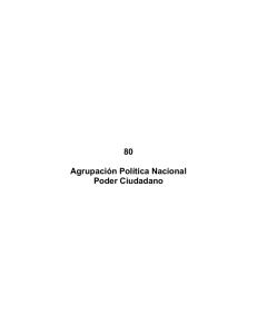 80 Agrupación Política Nacional Poder Ciudadano