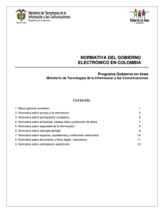 normativa del gobierno electrónico en colombia