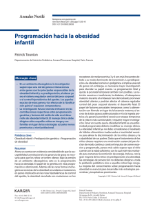 Programación hacia la obesidad infantil