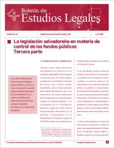 La legislación salvadoreña en materia de control de fondos públicos