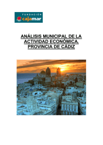 análisis municipal de la actividad económica. provincia de cádiz