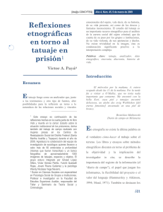 Reflexiones etnográficas en torno al tatuaje en prisión1