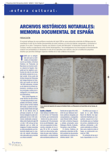 ARCHIVOS HISTÓRICOS NOTARIALES: MEMORIA DOCUMENTAL