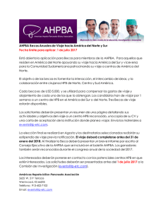 AHPBA Becas Anuales de Viaje hacia América del Norte y Sur