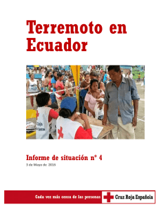 Terremoto de Ecuador- Informe de Situación nº 4