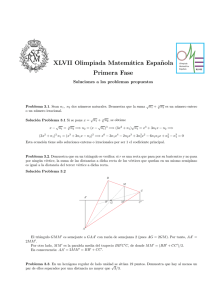 XLVII Olimpiada Matemática Espa˜nola Primera Fase
