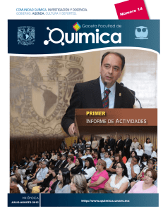 Julio-Agosto - Facultad de Química UNAM