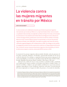 La violencia contra las mujeres migrantes en tránsito por México