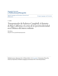 el desierto de Baja California y la crisis de la (pos)modernidad en el