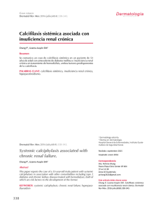 Calcifilaxis sistémica asociada con insuficiencia