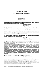 ASTER 18.1994 LA REACCION QUIMICA SUMARIOS