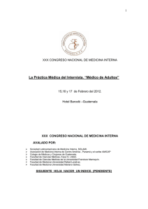 La Práctica Médica del Internista. - Asociación de Medicina Interna