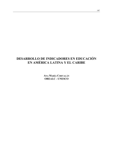 desarrollo de indicadores en educación en américa latina y el caribe