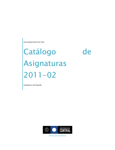Catálogo de Asignaturas 2011-02