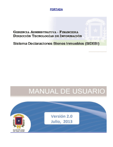 Manual de Usuario - Municipalidad de San José