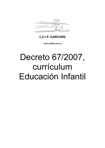 Decreto 67/2007, currículum Educación Infantil