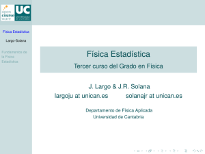 Física Estadística - OCW Universidad de Cantabria