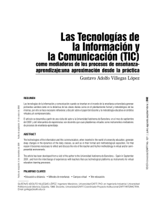 Las Tecnologías de la Información y la Comunicación (TIC) como
