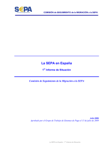 La SEPA en España. 1er Informe de Situación
