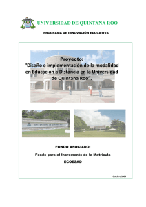 “Diseño e implementación de la modalidad en Educación a