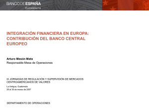 Integración financiera en Europa: contribución del Banco Central