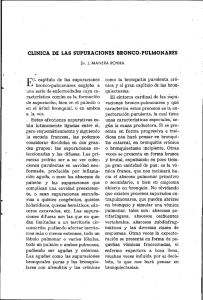 CLlNICA DE LAS SUPURACIONES BRONCO·PULMONARES