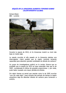 sequía en la amazonia aumenta temores sobre