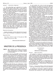 Real Decreto 1034/1999, de 18 de junio, sobre compensación al