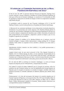 10 años de la Comisión Antidopaje de la Real Federación Española